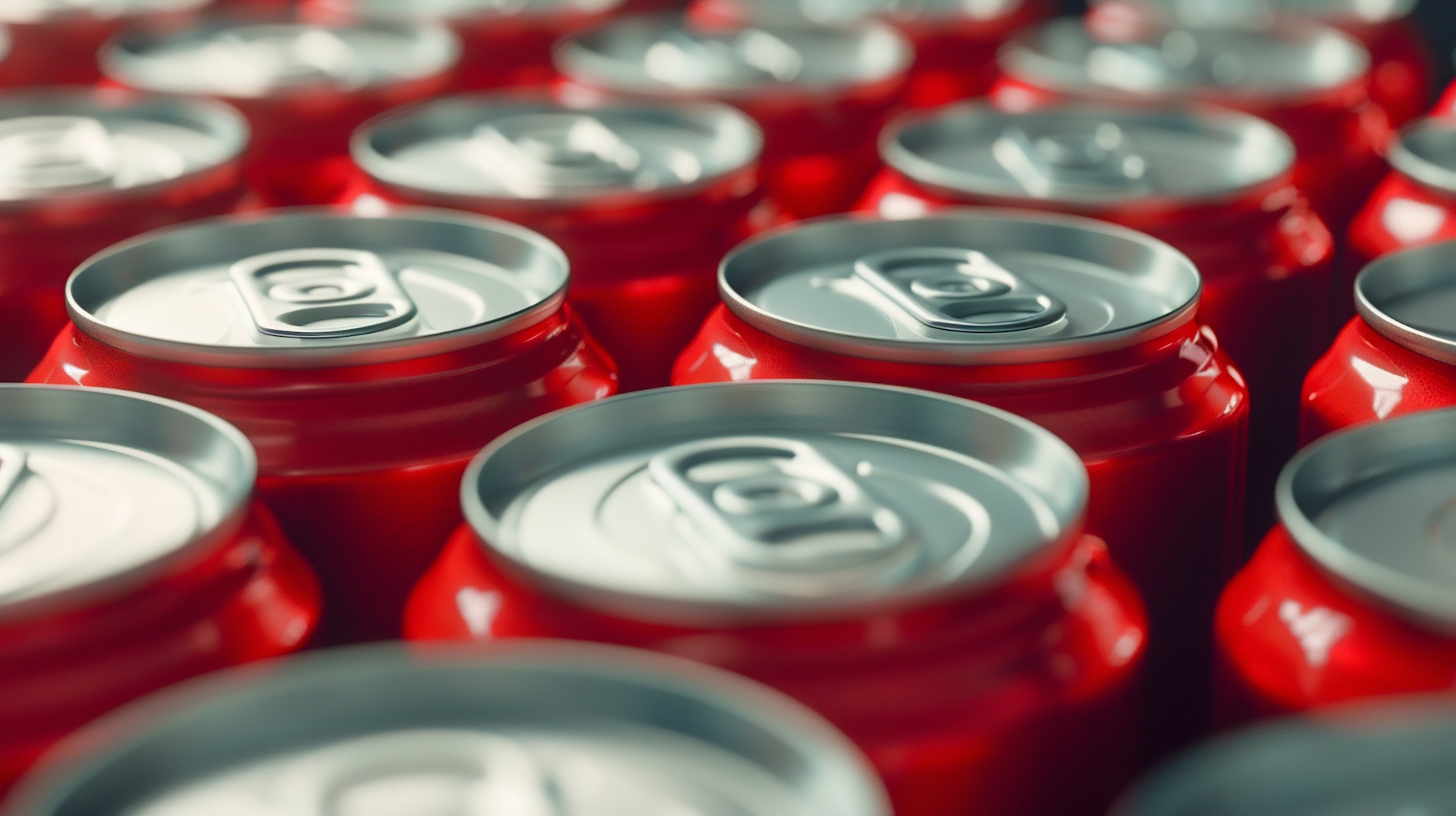 Glistening Beverage Cans with Water Droplets. Generative ai